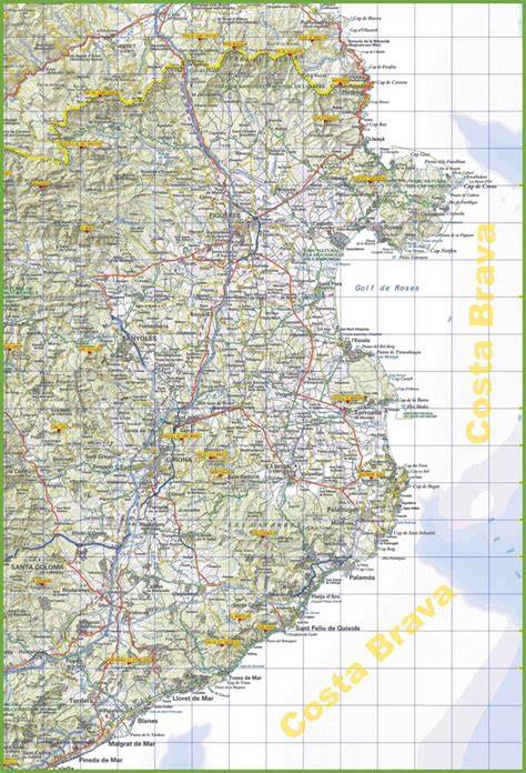 Costa Brava2 Map Card (3 For Trade) Costa brava españa, Lugares de