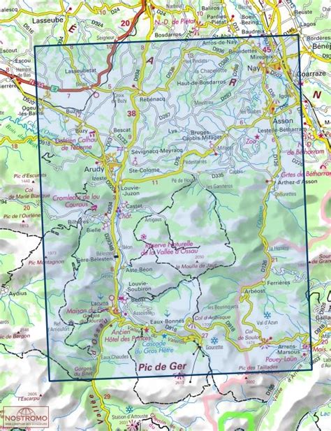 Carte TOP 25 n° 1546 ET Laruns, Gourette (Vallée d'Ossau, Pyrénées
