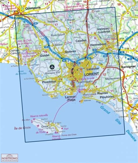 Carte ign rando Lorient Ile de Groix 1 € la livraison