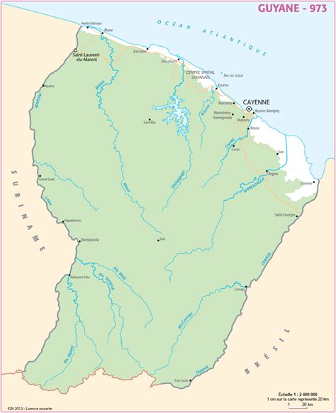 Carte routière Guyane IGN La Compagnie des Cartes le voyage et