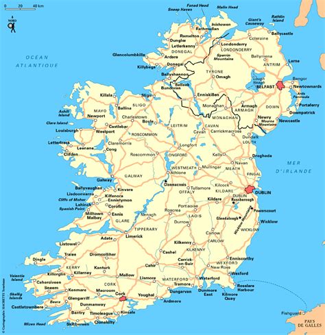 Carte routière Irlande National Geographic La Compagnie des