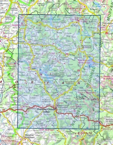 Carte ign Saulieu Lac Des Settons du Morvan 1€ livraison
