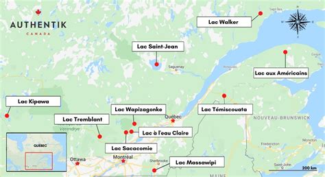 Séjour à Québec Canada Arts et Voyages Quebec, Canada map