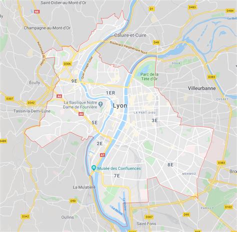 Carte de Lyon (France) Plan détaillé gratuit et en français à