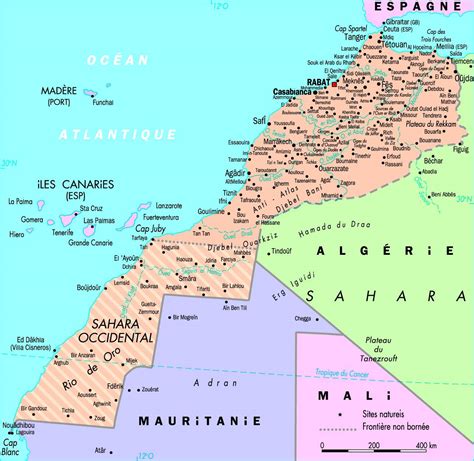 carte marine du maroc