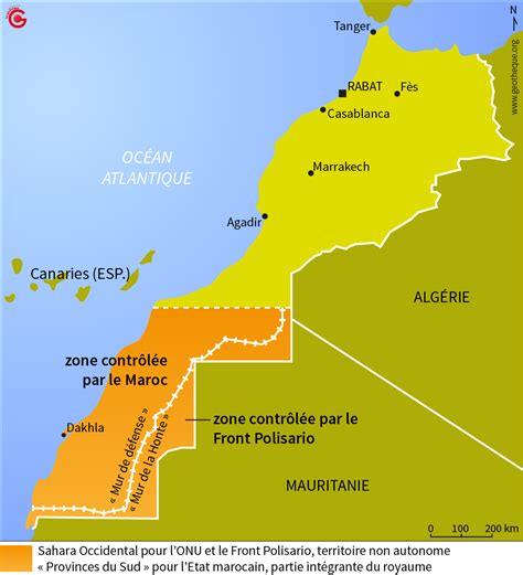 carte maroc sahara occidental