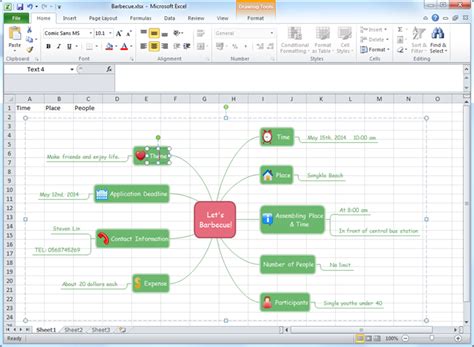 microsoft excel Carte Mentale