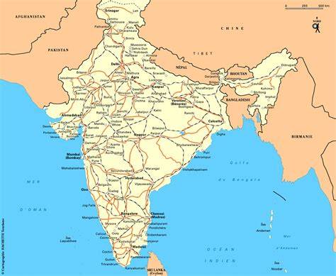 carte des grands axes routiers de l'INDE Photo de 000. Cartes pour