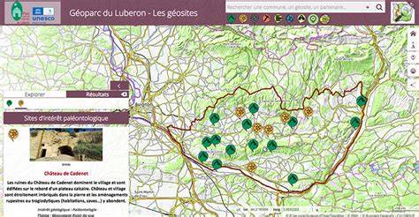 Carte du Luberon villages du Sud et Nord Luberon