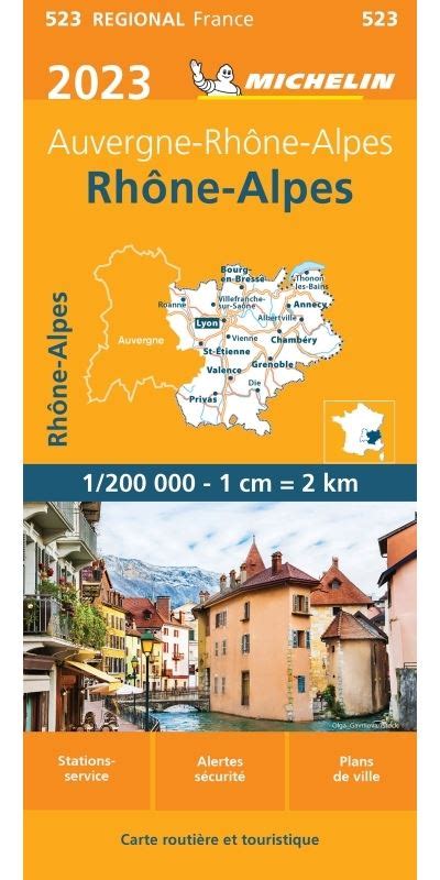 RhôneAlpes Michelin Regional Map 523 Stanfords