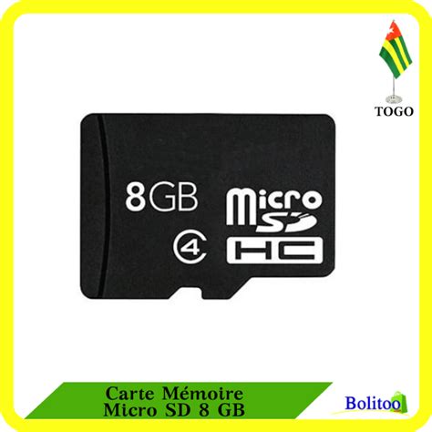 Carte Micro SD 8GO avec Adaptateur SD