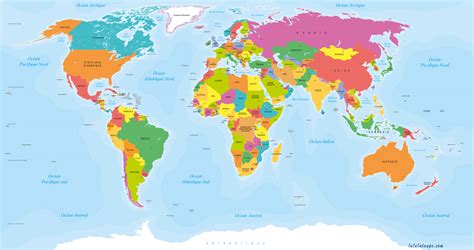 Carte du Monde Plan des Pays Images » Vacances Guide Voyage
