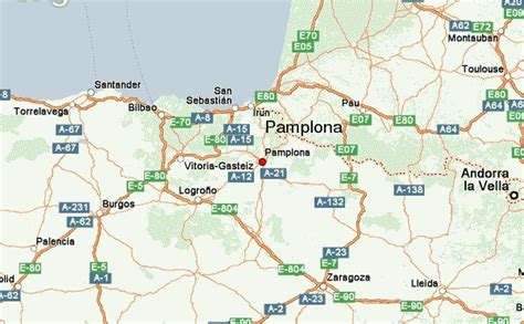 Plan de la ville de Pampelune carte irunea de route Photo Stock Alamy