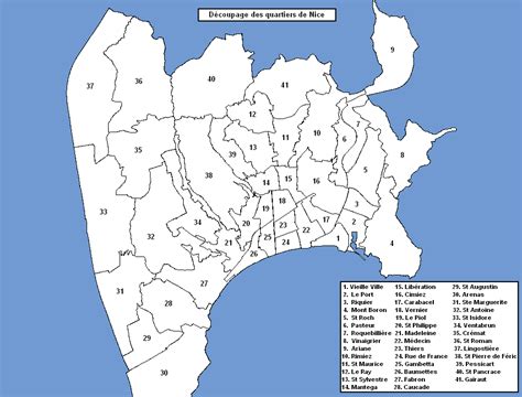 Carte de Nice Cartes et plans de Nice préfecture des AlpesMaritimes