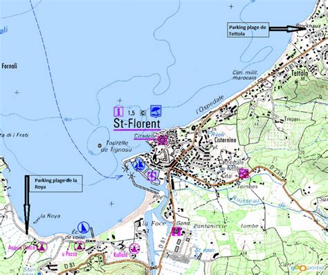 ROAD MAP SAINTFLORENT maps of SaintFlorent 20217