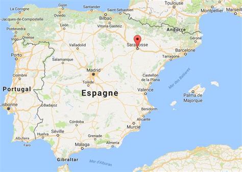 Zaragoza hotels and sightseeings map