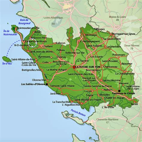 Carte Département Vendée ≡ Voyage Carte Plan