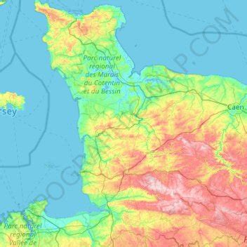 Carte topographique CastilleLa Manche, altitude, relief
