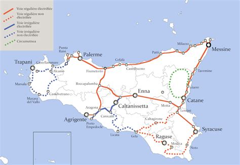 Rail Map Sicily