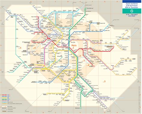Plan et carte du RER et Transilien de Paris stations et lignes