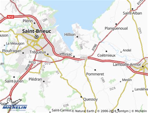 Plan Yffiniac carte ville Yffiniac