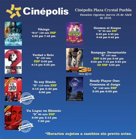 cartelera de cine cinema plaza
