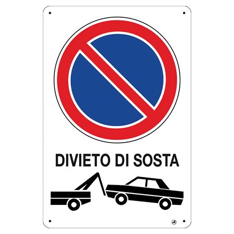 cartello divieto sosta da stampare