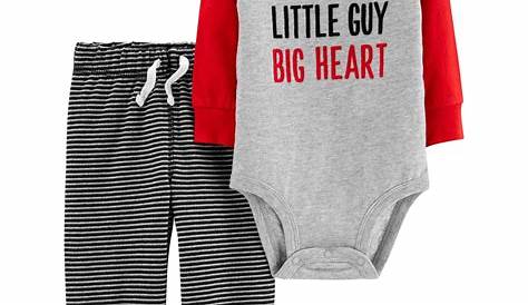 Baby Boy Carter's "Little Guy Big Heart" Graphic Bodysuit & Striped