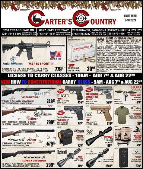 carter's country firearms houston