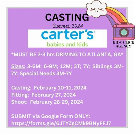 carters casting call 2024