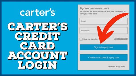 carters login credit