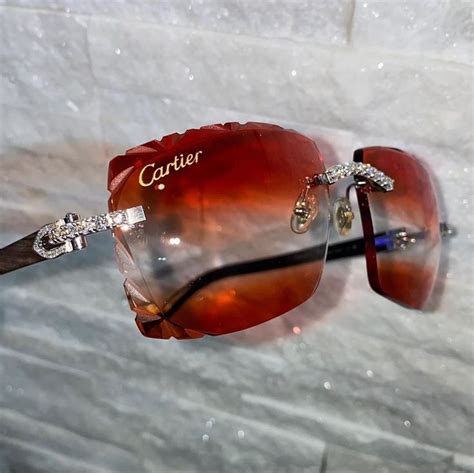 cartier buffs glasses with diamonds