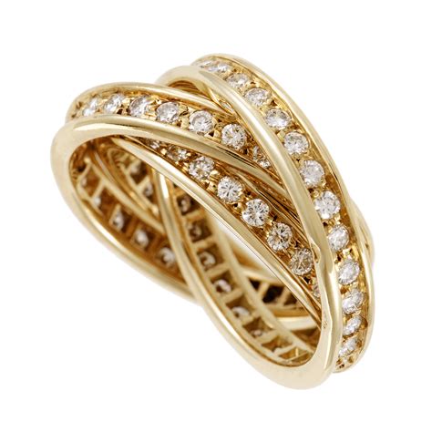 cartier diamond trinity ring ebay