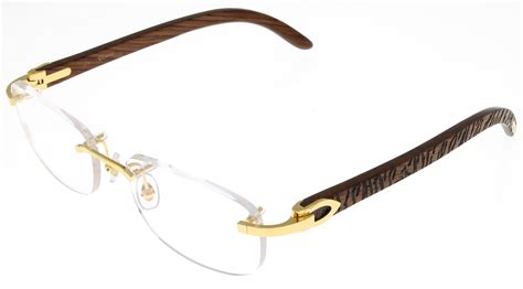 cartier eyeglasses wood frame