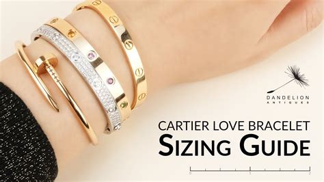 cartier love bangle sizes