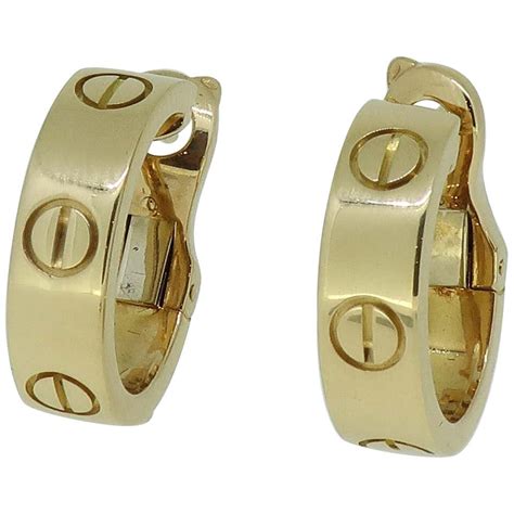 cartier love earrings gold