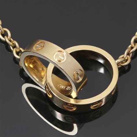 cartier love yellow gold necklace