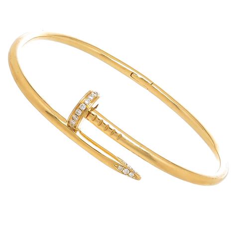 cartier nail bracelet gold