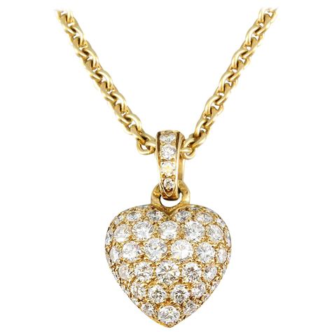 cartier necklace with diamonds and heart