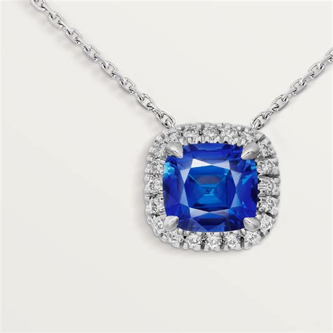 cartier necklace with diamonds and sapphire