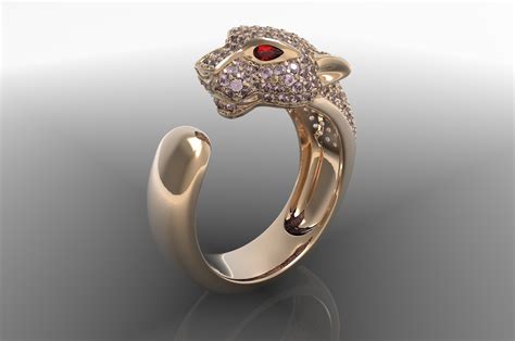 cartier panther ring 3d model free