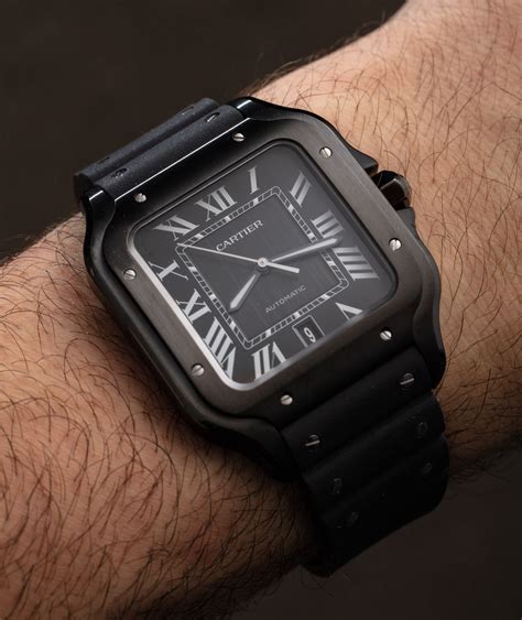 cartier santos black watch
