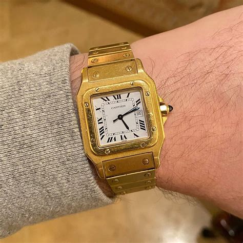 cartier santos large gold