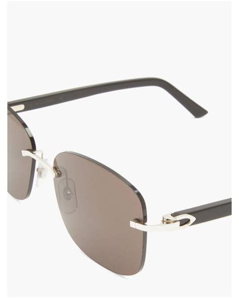 cartier sunglasses silver