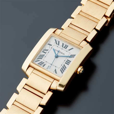 cartier tank gold automatic