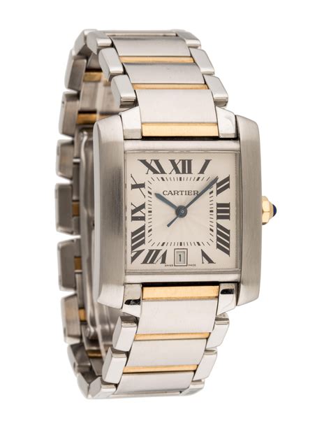 cartier tank watch francaise large