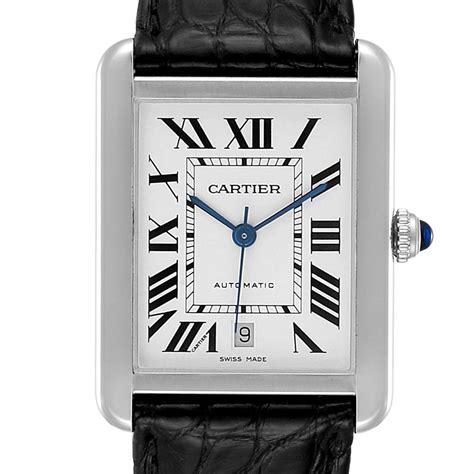 cartier tank xl automatic stainless steel
