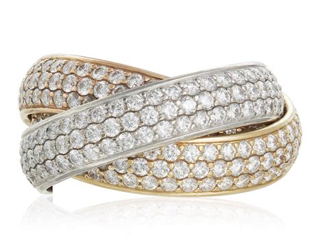 cartier trinity diamond ring collection