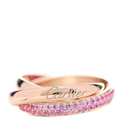 cartier trinity gold pink gold ring