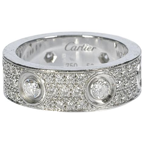 Cartier Diamond Gold Love Wedding Band Ring For Sale at 1stdibs